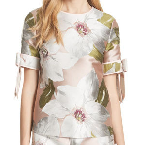 COPY - Ted Baker Chatsworth Bloom Bow Sleeve Top NWT